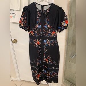 SHEIN Black Floral Maxi Dress Size Large PreOwned Never Used